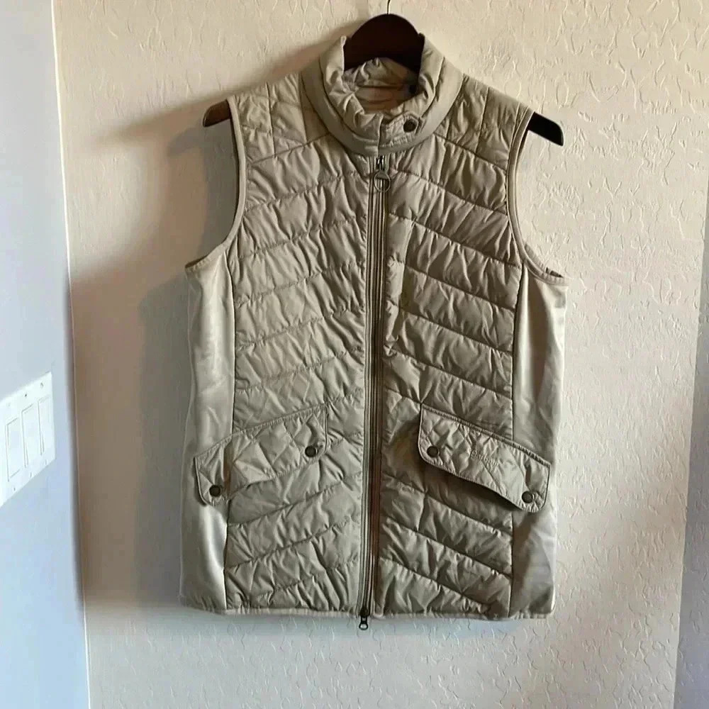 Barbour Beige Quilted Vest